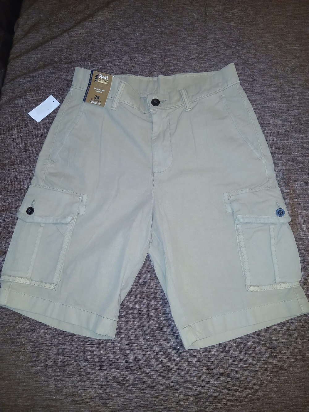 Roundtree & Yorke Men's Cargo Shorts - Light Khaki